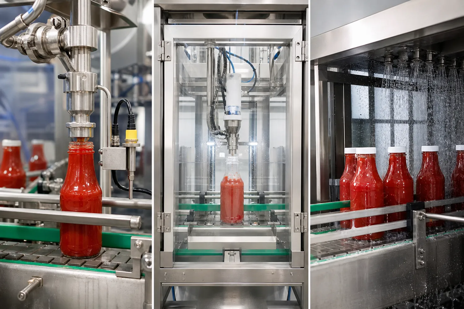 Vergleich von Heißabfüllung, aseptischer Kaltabfüllung und nachgeschalteter Pasteurisation für Saucenflaschen