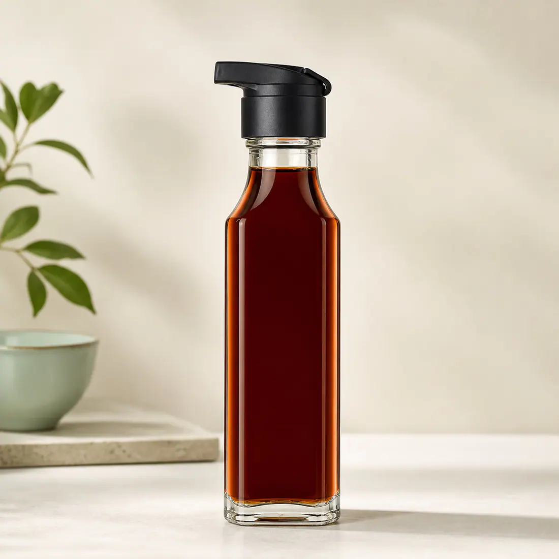 Sojasaucenflaschen aus Glas Produktansicht