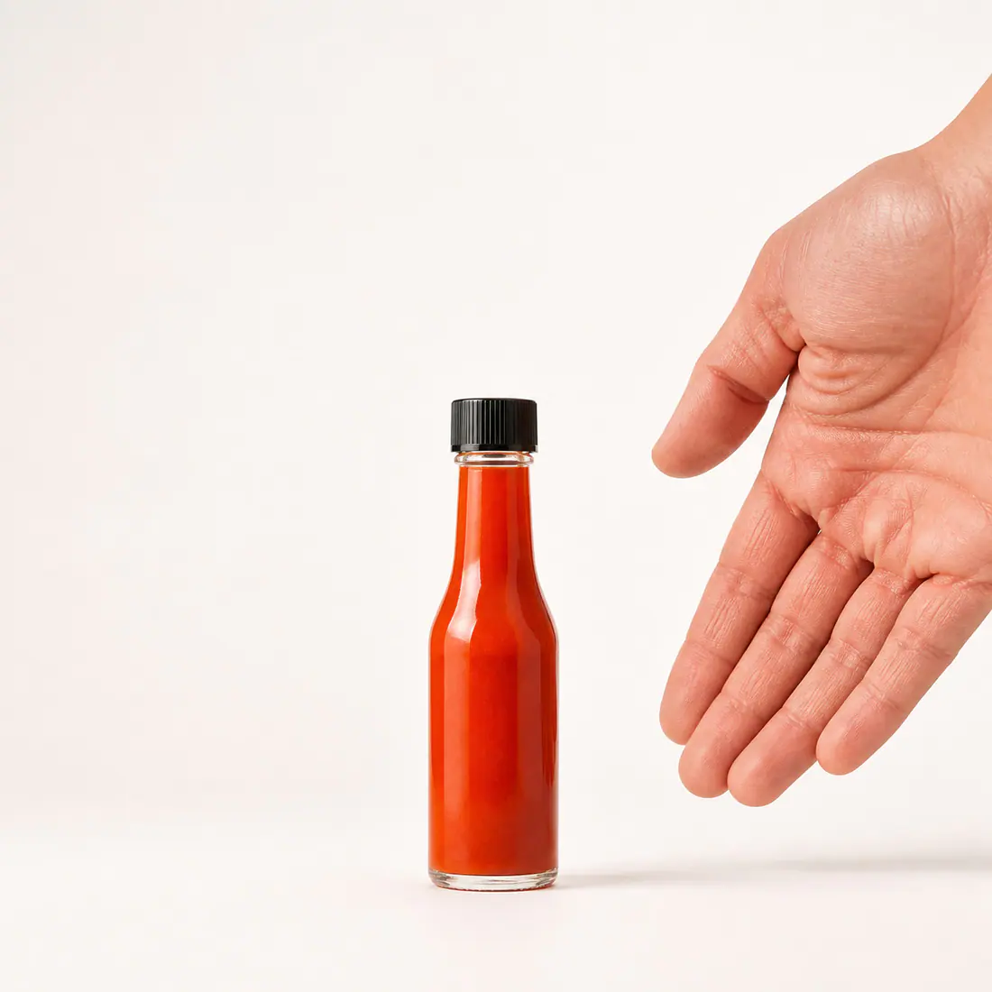 Mini-Chilisaucenflaschen in Großmenge Produktansicht