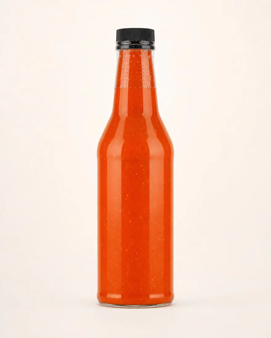 Chilisaucenflaschen mit Originalitätsverschluss Produktansicht