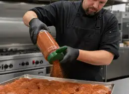 Gewürzflaschen für Gastronomie Anwendungsszene für Würzverpackungen