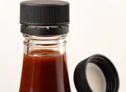 Glasflaschen für Ketchup und BBQ-Sauce Deckel- und Dichtungsdetail