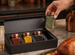 Geschenksets mit Gewürzgläsern Anwendungsszene für Würzverpackungen