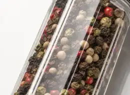 Gewürzflaschen für Granulat mit Mahlverschluss Material- und Herstellungsdetail