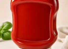 Kopfstehende Ketchup-Quetschflaschen Material- und Herstellungsdetail