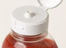 Ketchup-Quetschflaschen Deckel- und Dichtungsdetail