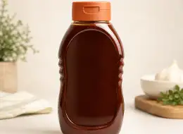 Weiche Quetschflaschen für BBQ-Sauce Frontansicht für gewerbliche Verpackungsprojekte