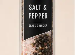 Hohe Salz- und Pfeffermühle aus Glas 350 ml Material- und Herstellungsdetail