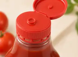 Ketchupflaschen mit Originalitätsverschluss Deckel- und Dichtungsdetail