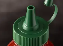 Quetschflaschen für dickflüssige Chilisauce Deckel- und Dichtungsdetail